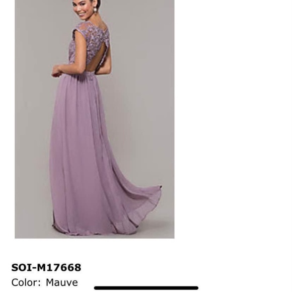 Mauve Formal Dress, Size Medium - Picture 5 of 5